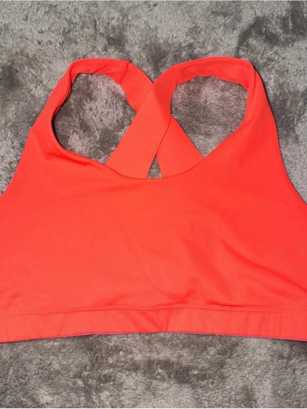Old Navy Coral-Red Cross-Back Sports Bra